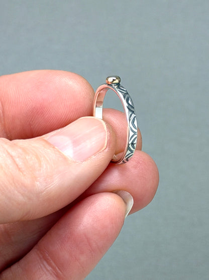 14kt Gold Nugget Stackable Ring