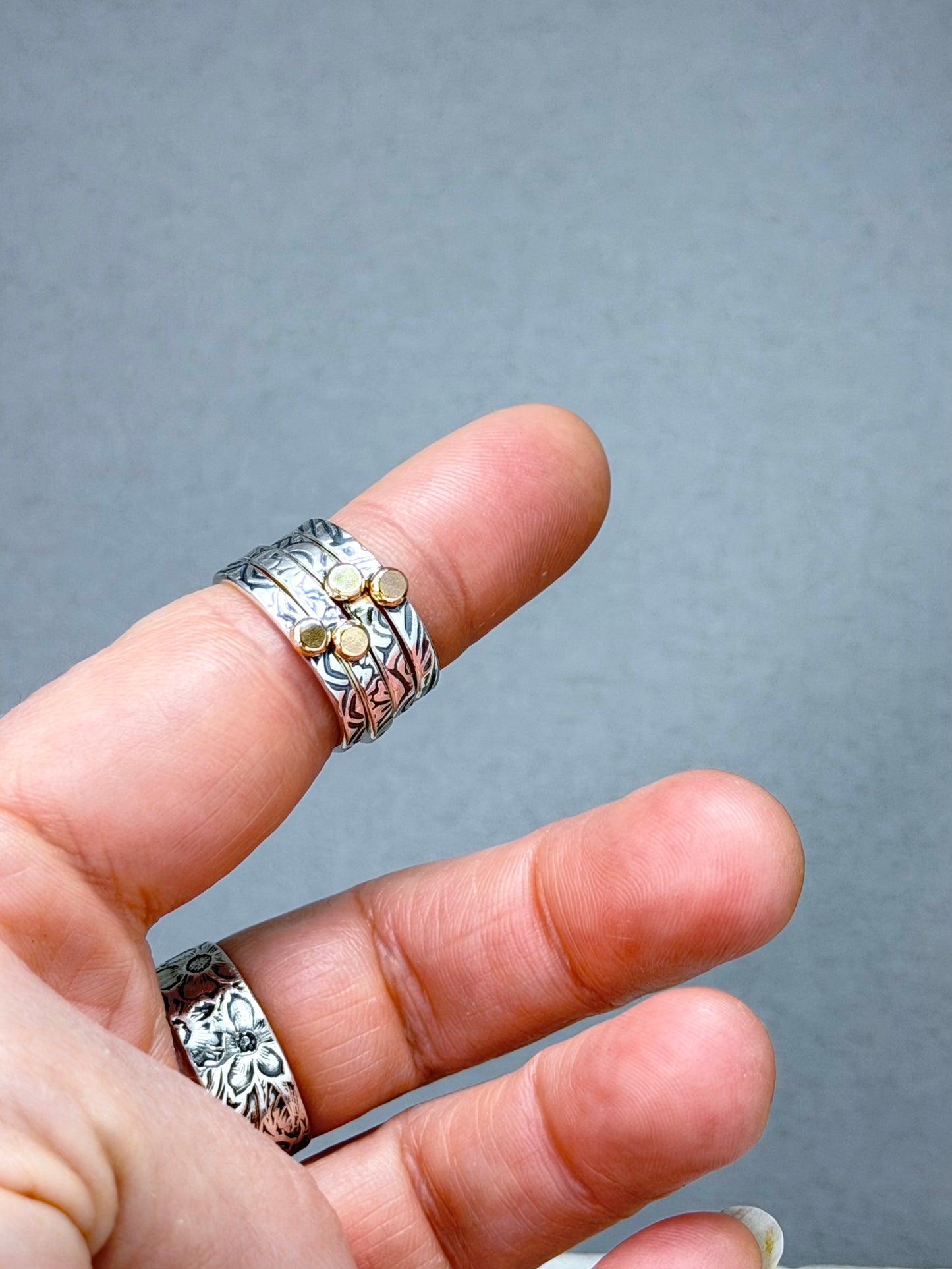 14kt Gold Nugget Stackable Ring