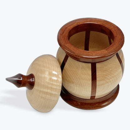 Maple Wood And Bloodwood Canister With Lid