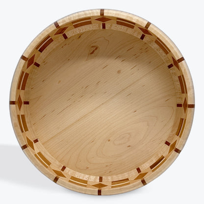 Maple Wood And Mahogany Patterned Bowl