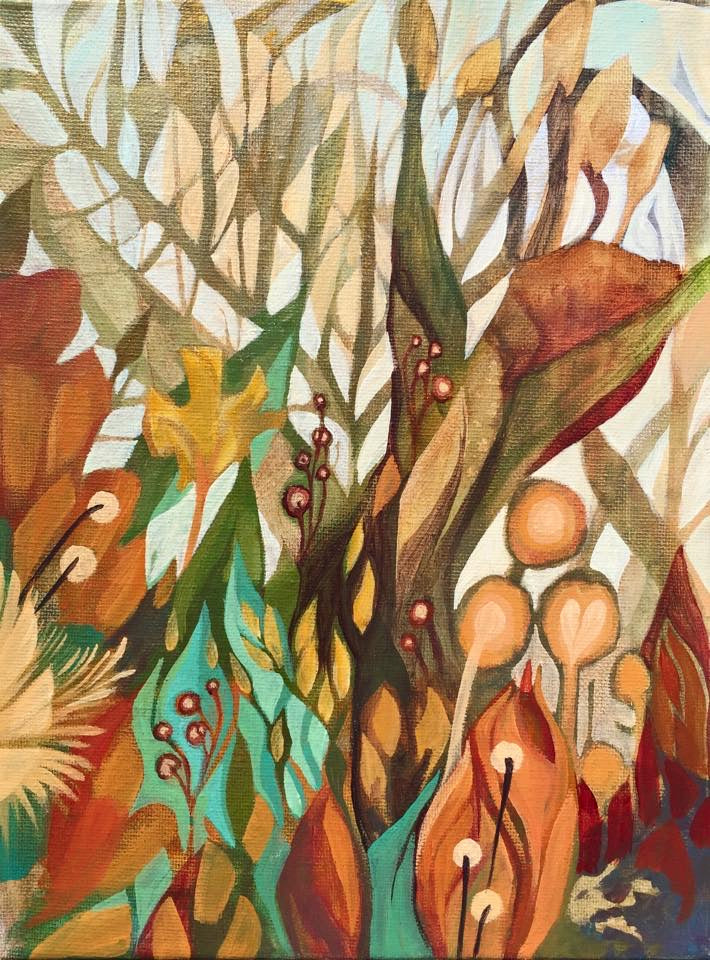 Garden Abstraction Print on Paper by Mary Bea