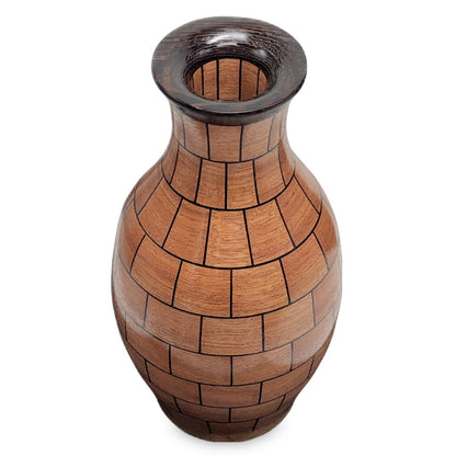 Jatoba Segmented Wood Turned Vase
