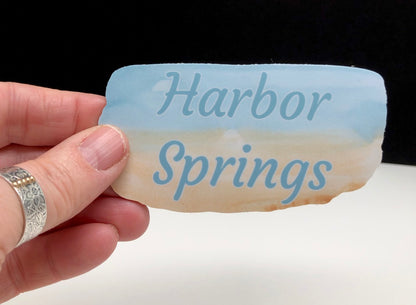 Water Color Harbor Springs Vinyl Sticker