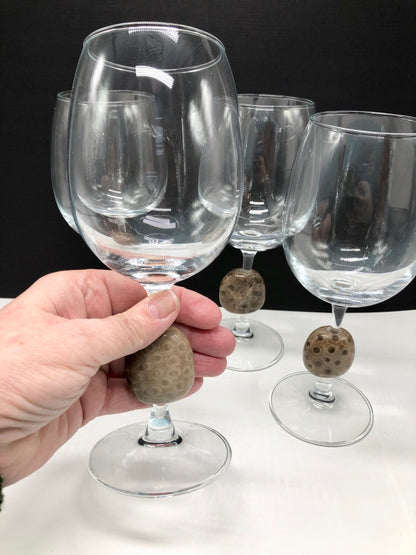 Petoskey Stone Wineglass