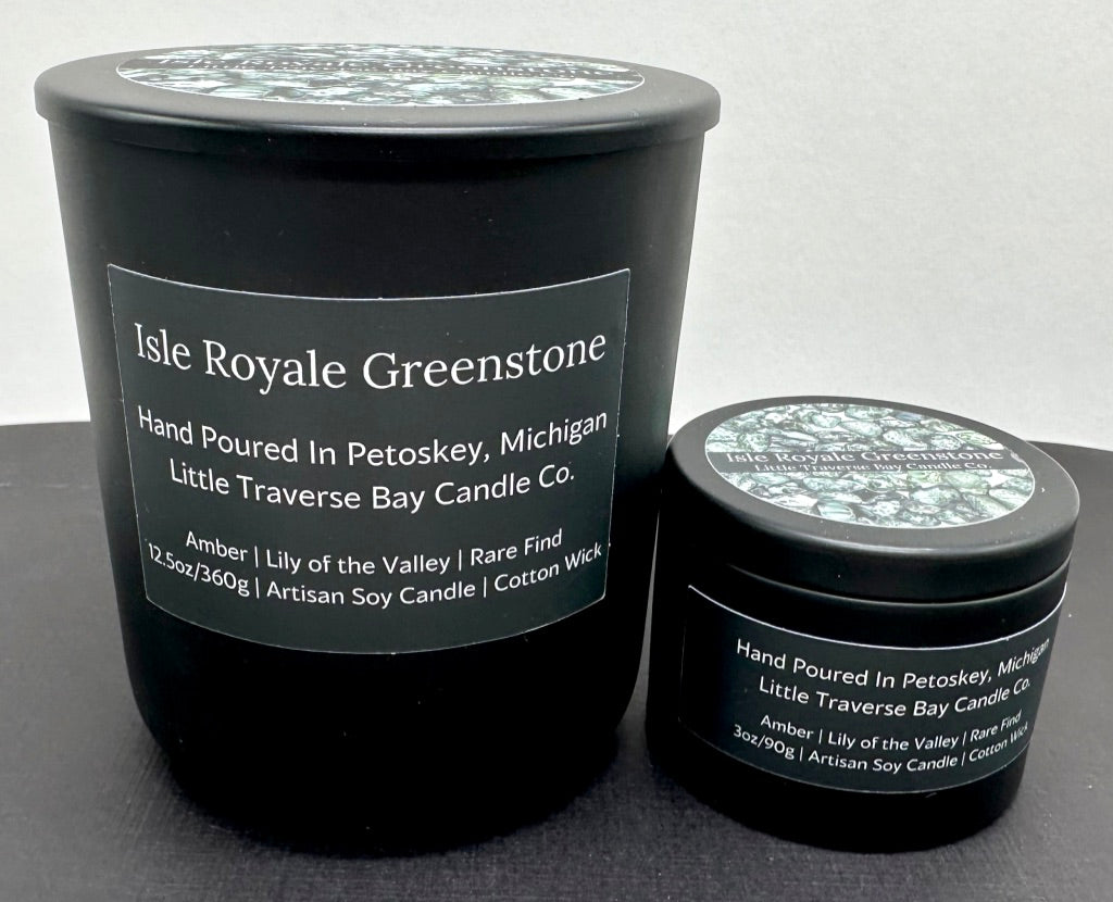 Hand Poured Isle Royale Greenstone Soy Candle