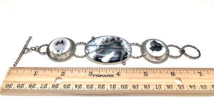 Dendritic Opal Chunky Link Bracelet