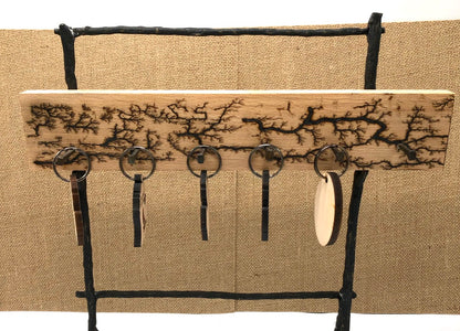Fractal Wood Burned Hook Board  Key and Leash Wall Mount Rack – Hanni  Gallery
