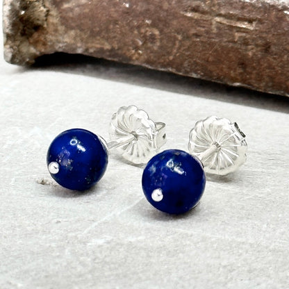 lapis stud earring blue jewelry artist handcrafted jewelry by hanni harbor springs michigan