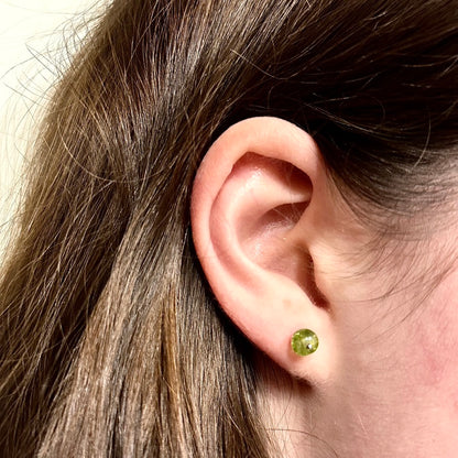 Peridot Stud Earring