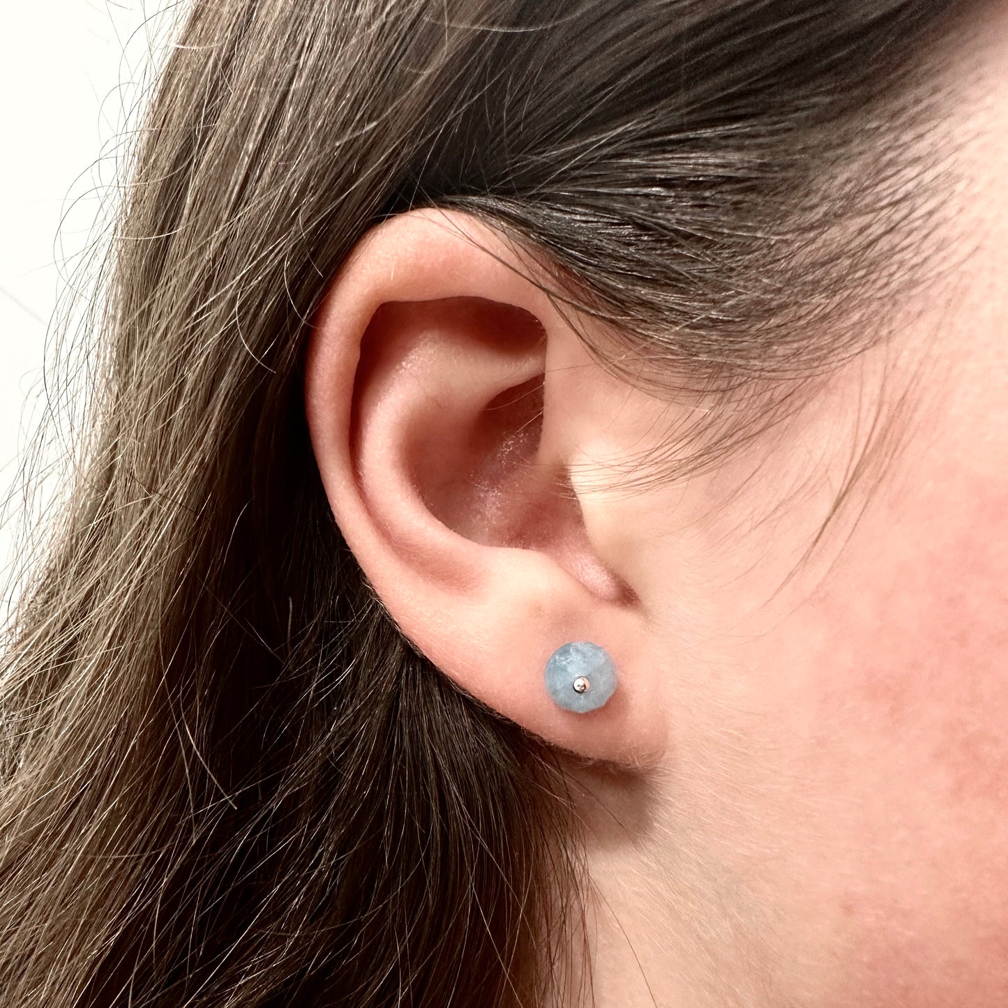 Aquamarine Stud Earring