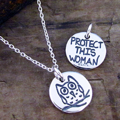 Protect this Woman Owl Charm