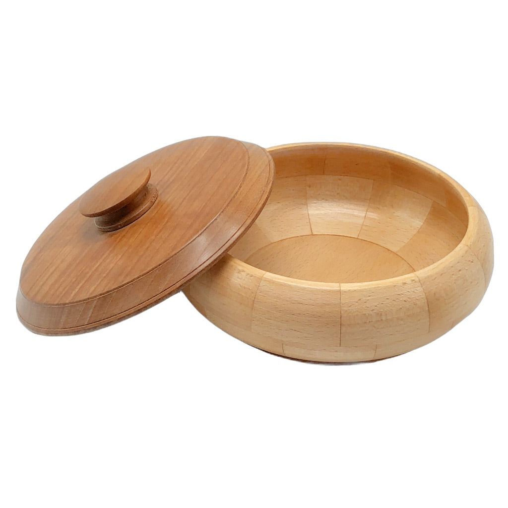 Lidded Beech and Cherry Wood Keepsake Bowl