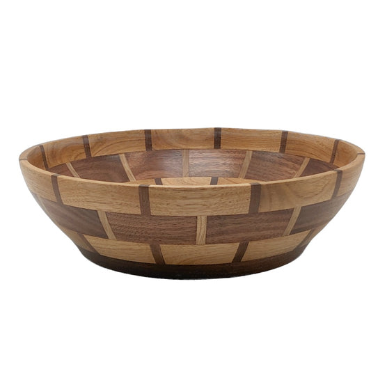 Segmented wood turned bowl, wooden bowl, locally artisan made, northern michigan, hanni gallery, harbor springs