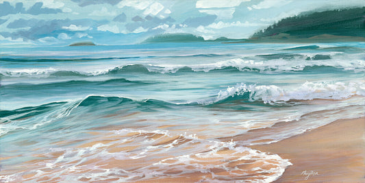 Waves, surf on the shore, marquette, lake superior, northern michigan art, hanni gallery, harbor springs