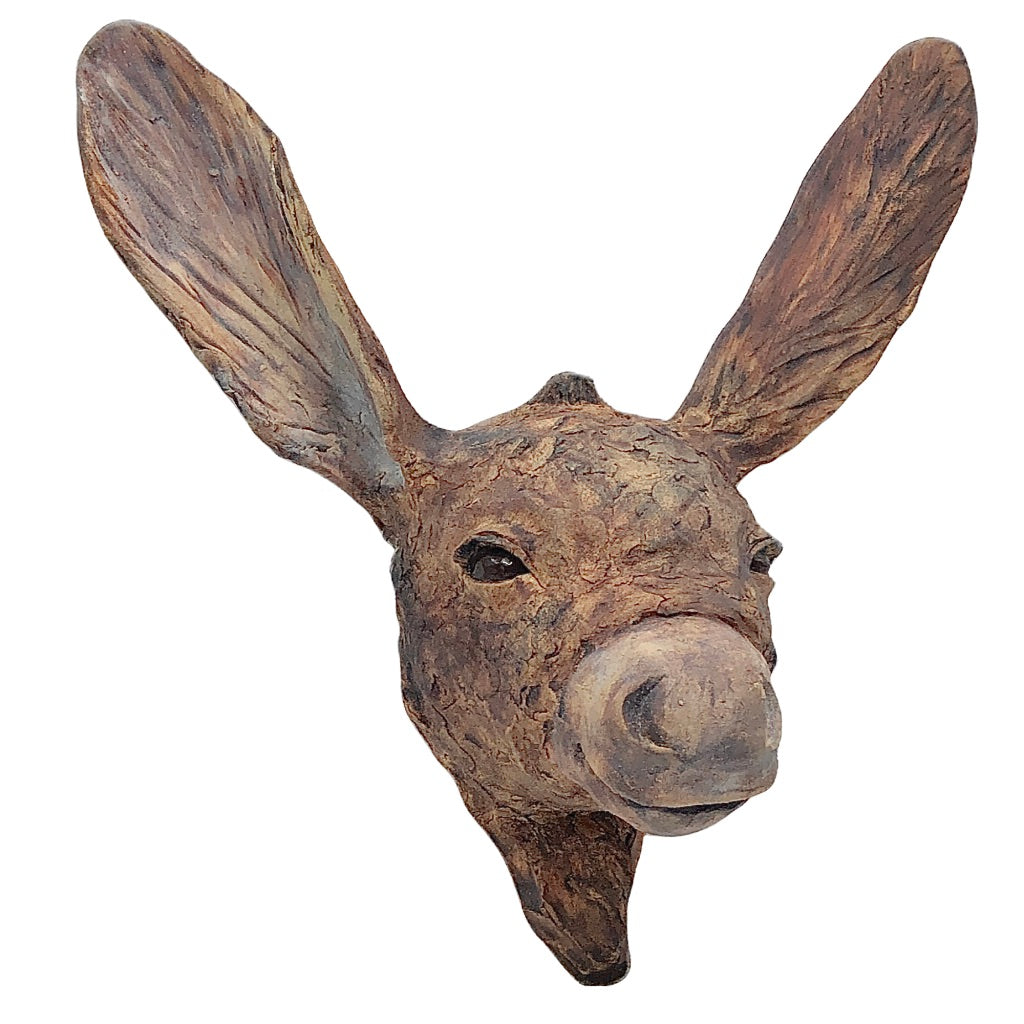 Ceramic Sculpture: Donkey Head "Layla"