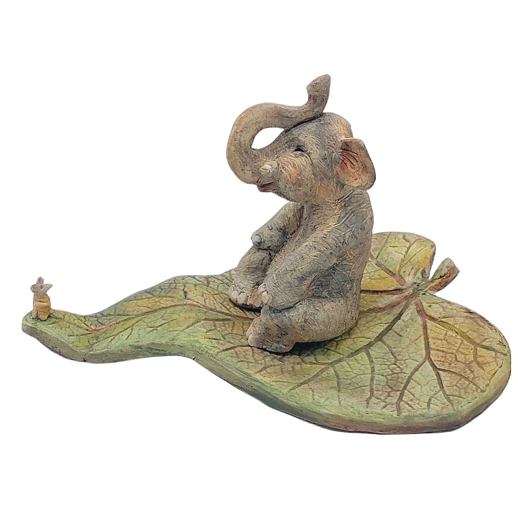 Ceramic Sculpture: Elephant and Mouse "Who Are You?"