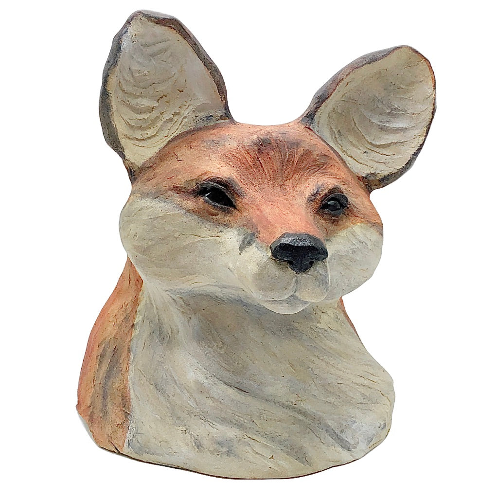 Ceramic Sculpture: Red Fox Bust "Phillip"