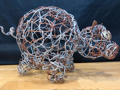 Metal Sculpture "Pickles the Pig"