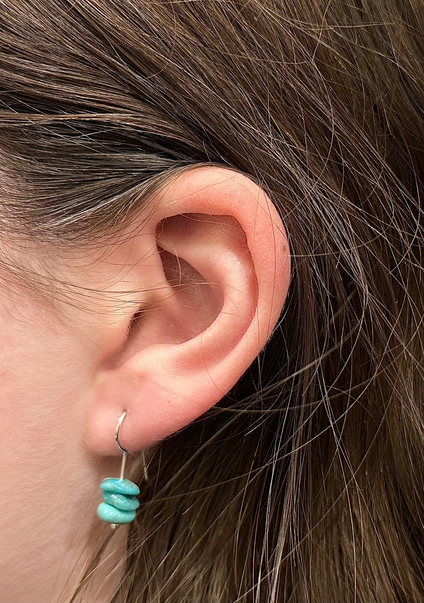 Natural Turquoise Drop Earring