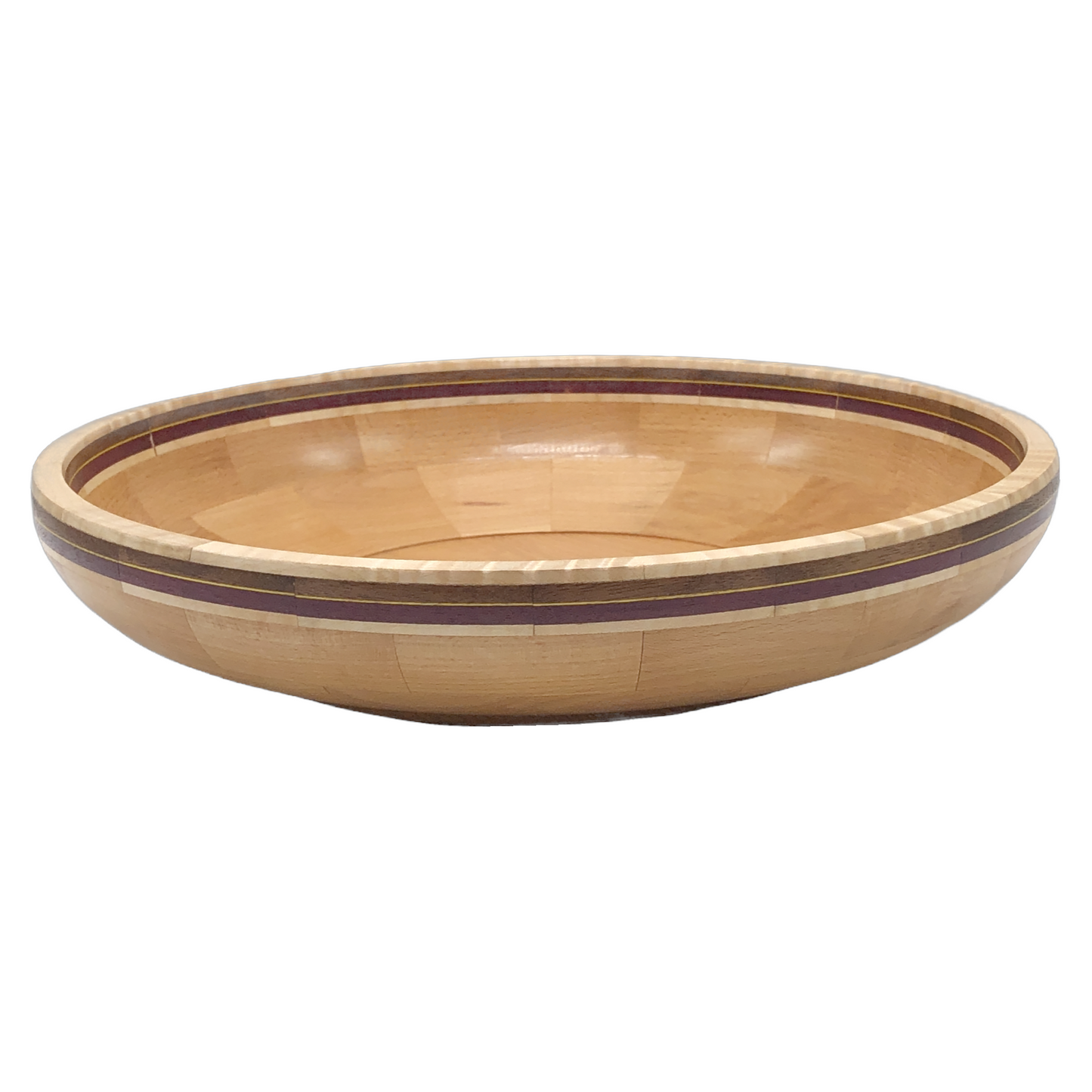 Beech wood segmented wooden bowl artisan wood turnings, made in Michigan with Michigan woods, Hanni Gallery, Harbor Springs, Michigan
