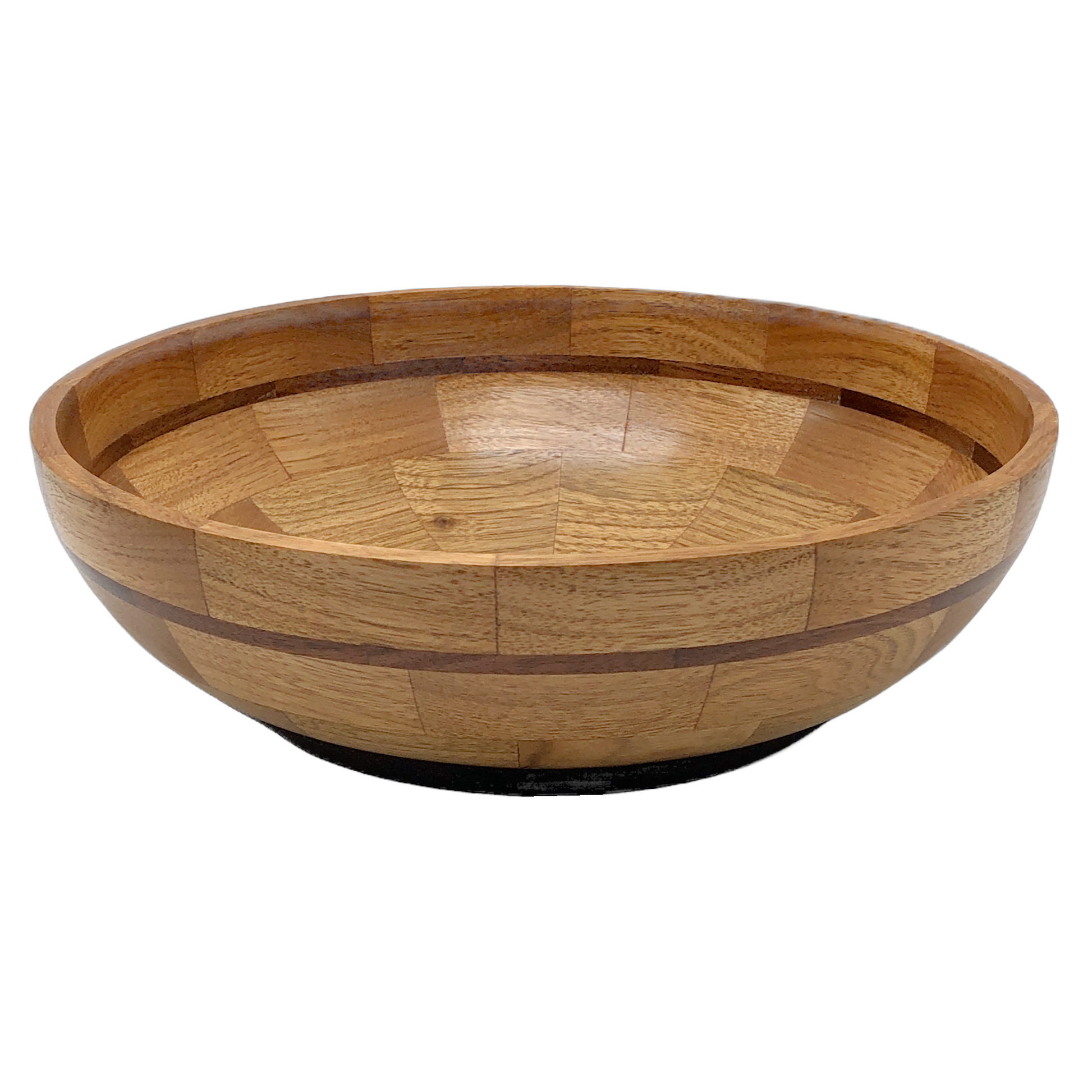 Walnut and butternut wood turned bowl, locally made, fruit or catch-all bowl, harbor springs, hanni gallery