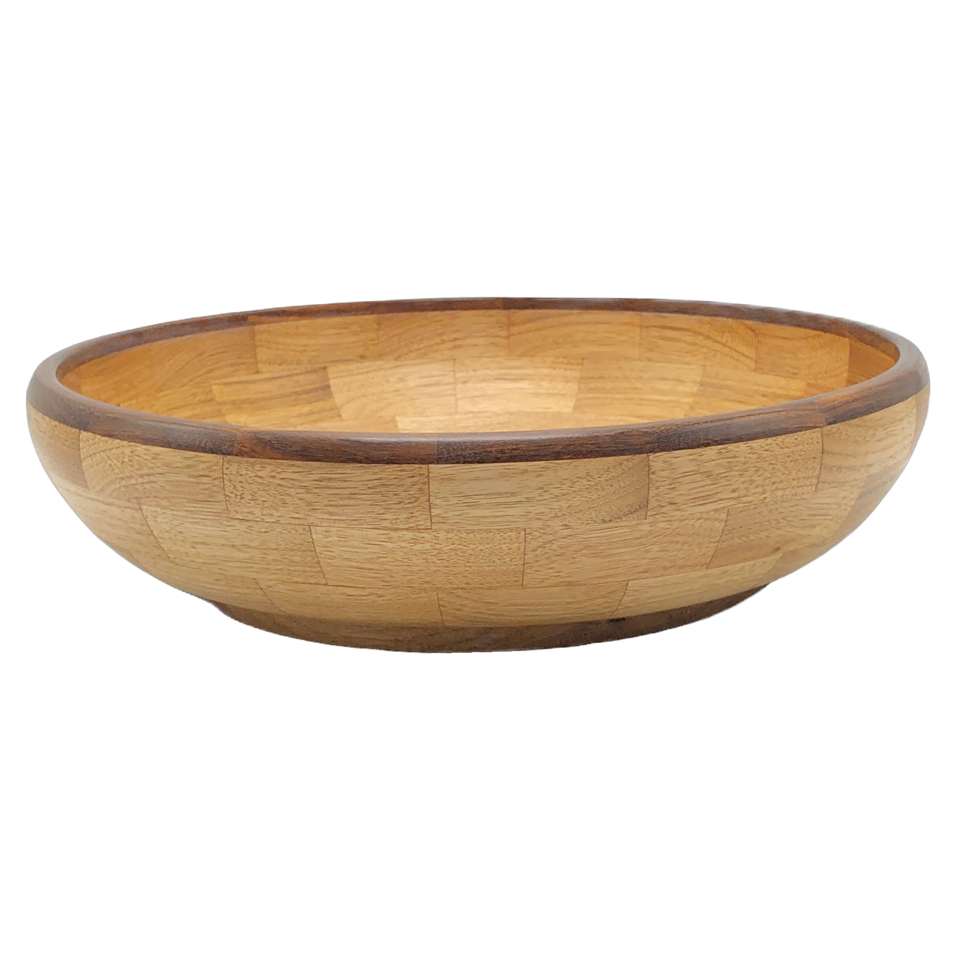 Butternut wood bowl with goncolo wood rim, fruit bowl, catch-all or display piece, made in northern Michigan, Hanni Gallery, Harbor Springs