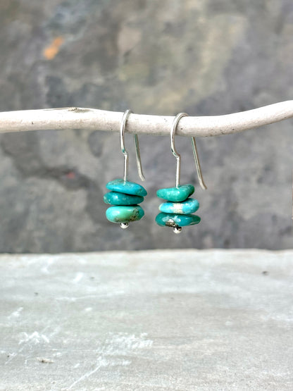 Natural Turquoise Drop Earring