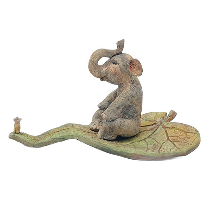 Ceramic Sculpture: Elephant and Mouse "Who Are You?"
